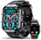 OUKITEL Military Smart Watch for Men, Answer/Make Calls SmartWatch for Android iOS,1.96 Outdoor Sports Fitness Tracker Heart Rate/Sleep Monitor/120+ Sport Modes for IP68 Waterproof sport watch