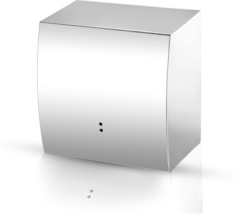 MYUYEE Asciugamani Elettrico ad Alta velocità in Acciaio Inox a Getto d'Aria sensore Automatico Commerciale Montaggio a Parete per Bagno d'albergo per Cucina,
