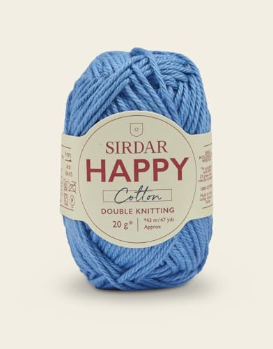 Sirdar Happy Cotton - Filato per lavoro a maglia doppio, 20 g, 100% cotone (bandierine 797)
