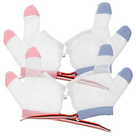 CHICAMPERA 2paare Anti-saug-handschuhe Für Atmungsaktive Daumen Und Fingerhandschuhe Zur Prävention Von Daumenlutschen Und Fingerbeißen Einstellbare Für Kleinkinder