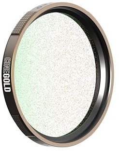 PolarPro CineGOLD Filter - 1/2 Gold Mist Diffusion Camera Filter – Warm Highlights & Low Contrast for Vintage Film Aesthetics – Soft Glow & Warm Tones for Digital Video & Photography – 49mm Threaded