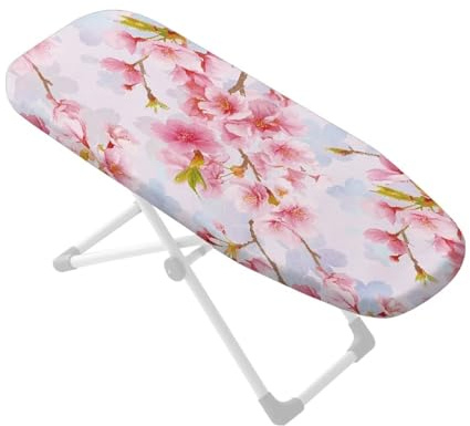 Copriasse da stiro piccolo, motivo fiori di prugna, riflette il calore, resistente, con bordo elastico, 35 x 60 cm