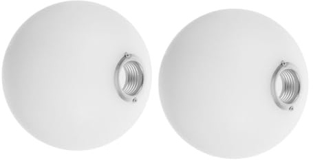 Runder Lampenschirm G9 2 Stück aus Acryl, Weiß, Kugelform | Lampenschirm Glas, Ersatzabdeckung für Mastbeleuchtung, Ersatz für Acryl Lichtabdeckung