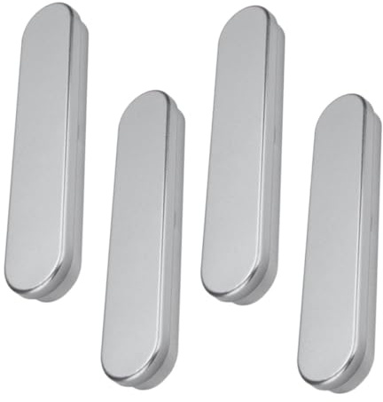 ABOOFAN 4Pcs Tinplate Pen Case, Portable Silver Student Stationery Box, Simple Elegant Pencil Container for School and Office Storage