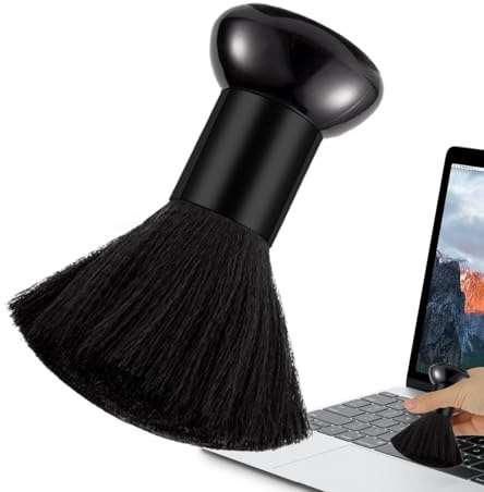 Brosse de coiffeur plumeau pour le cou : brosse à poudre pour ongles, outil pour les ongles, brosse pour le nettoyage du visage du cou, élimine les poils lâches du décolleté