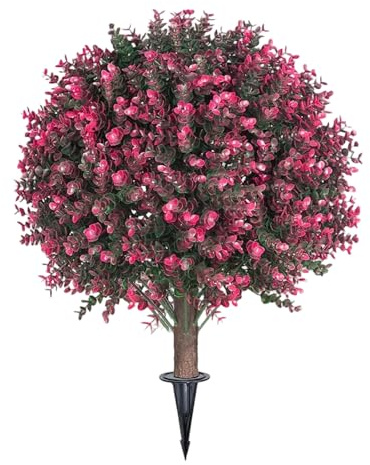 Genérico Seto de Artificial | Arbusto Resistente A La Intemperie - Plantas de Exterior Resistentes al Sol - para Jardín Terraza Decoración de Interior y Exterior