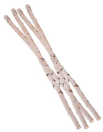 iWerk® – 4er Bundle Birkenstämme Natur | 180 cm Länge, Ø 4–6 cm | Große Naturstämme für Raumgestaltung, DIY-Möbel & rustikale Dekoprojekte | FSC-zertifiziertes Holz