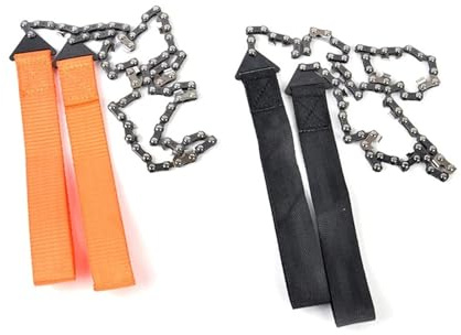 24 Inch Portable Manual Steel Rope Chain Saw, Folding Hand Chain Saw for Wood Cutting - Camping, Hiking, Fishing & Outdoor Survival Tool(2)