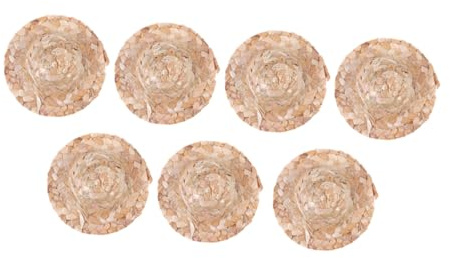 SHERCHPRY 10 Sombreros Mini de Paja Tejidos a Mano para Manualidades, Gorros de Muñeca de 10,2 Cm, Accesorios Artesanales DIY para Decoración y Proyectos Creativos