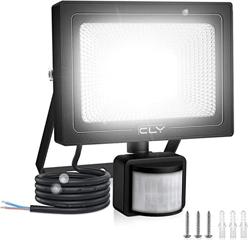 CLY Projecteur Avec Détecteur de Mouvement 25W Spot LED Extérieur Avec Détecteur 2100LM Eclairage Exterieur Blanc Froid Projecteur IP66 Pour Jardin Garage Entrée