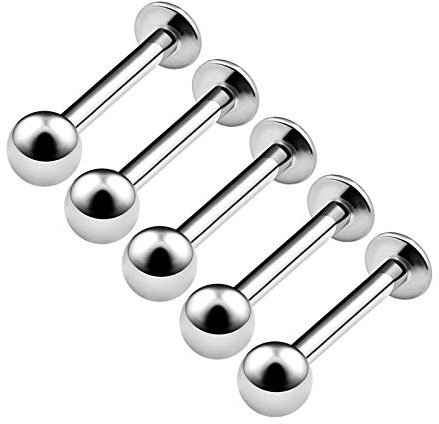 5 Stk Edelstahl Klein Labret Ohrringe Piercing Schmuck, Edelstahl, keine Angabe