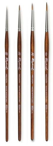 Pinceau Raphael Série 8504 MARTRE IMTATION Sable, Set 4 pcs 6/0, 3/0, 2/0,0. (Raphael France)