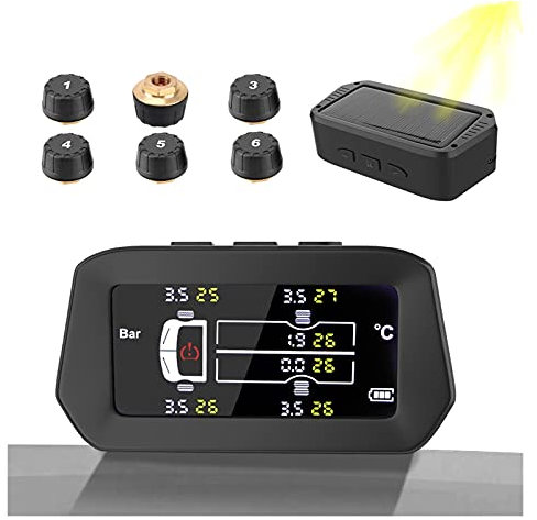 Strumenti di controllo della pressione dei pneumatici Auto camion 6 pneumatici auto TPMS. Sistemi di monitoraggio della pressione dei pneumatici Sistemi di allarme per auto Digital LCD. Schermo