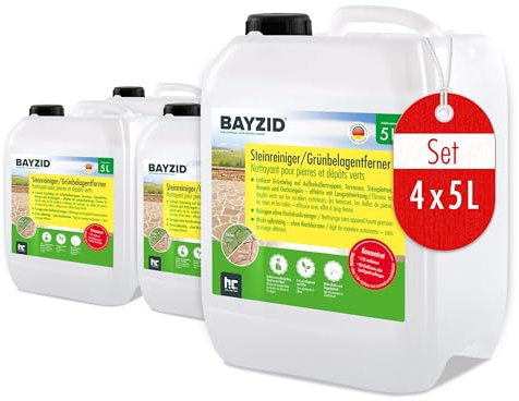 4 x 5 L Bayzid® Steinreiniger/Grünbelag Entferner Konzentrat gegen Moos, Algen und Grünbelag