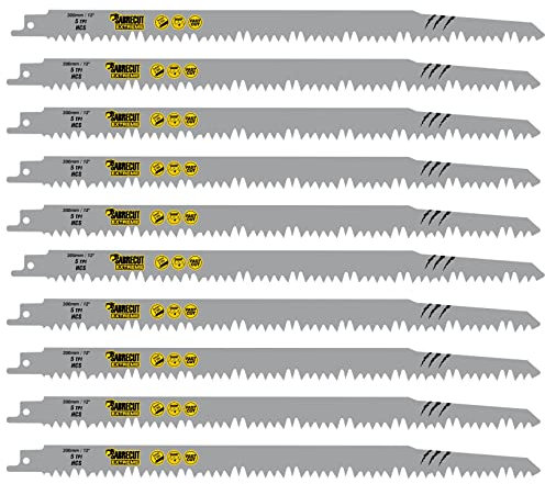 10 x SabreCut SCRS1531LLP_2 300mm 5 TPI S1531LL Very Fast Wood Cutting Pruning Reciprocating Sabre Saw Blades
