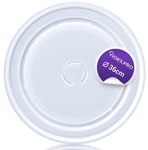Vioks.pro Mikrowelle Drehteller Ersatz für Whirlpool 481946678348 Ø360mm Universal Teller Glas Zubehör