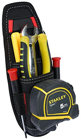 MELOTOUGH Soporte de herramientas pequeño, organizador de trabajo mínimo, bolsa de herramientas y funda para cuchillos con clip a presión (1 paquete de color rojo)