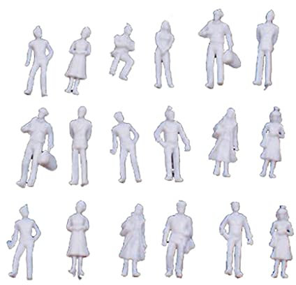 TT-Figuren im Maßstab 1:100, hellgrau, Kunststoff, Modellbahn-Set, Landschaft, Sammlerstücke, 100 Stück