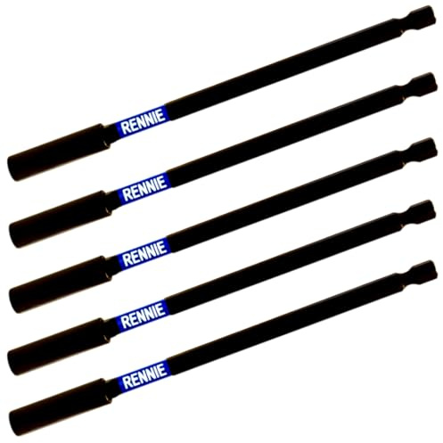 5 Pack x 152mm Long Impact Duty Screwdriver Drill Magnetic Bit Holder Set | Fits Milwaukee Dewalt Bosch Milwaukee Wera etc. Impact Drill Hex Extension Bar / Tool Holders / Adapter