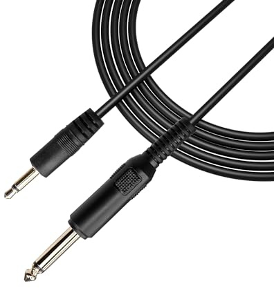 PNGKNYOCN 1/8 zu 1/4 Mono Kabel,3.5mm 1/8 TS Mono Male zu 6.35mm 1/4 Mono Male Audiokabel für Verstärker, Laptop,Gitarre(3M/9.8FT)
