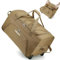 TUGUAN Equipaje de mano con ruedas, equipaje de viaje grande plegable de 110 L, bolsa de equipaje ligera y expandible, equipaje plegable de 28 pulgadas, bolsa de viaje con ruedas para hombres, Marrón
