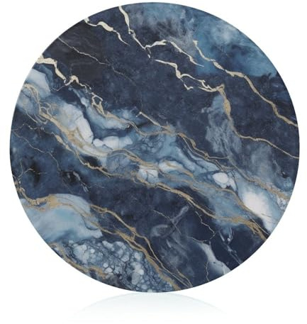 Planche à découper en verre, marbre, bleu marine, motif mélangé, petite planche à découper de cuisine, planche à découper portable