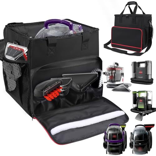 QWARVEL Storage Case for Bissell Carpet Cleaner Machine 3682/2458/3624/3860/Hoover Carpet Cleaner FH14050, Carry Bag Compatible with Bissell Upholstery Steamer Portable Steam Cleaner Storage Bag Only