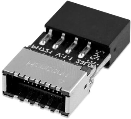 BOXOB USB 3.2 Gen 1 Header Adapter, 9Pin to Type-E/USB C Front Panel Adapter Motherboard Header Converter for Enhanced Connectivity