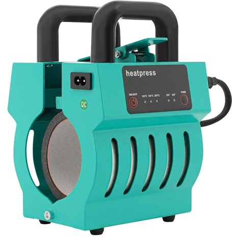 Donened - Mini Tassenpresse, 350W Tassenpresse Maschine Heißpresse, Heater Bedrucken, Temperaturbereich 160/180/200℃, Mug Presse für 10-11oz Tassen (Blau)