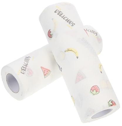 CALLARON 2rollos Paño Húmedo y Seco De Cocina Toallas De Limpieza Desechables Toallas De Cocina para Limpieza Paños De Fregar para Lavar para Secar Platos y Superficies