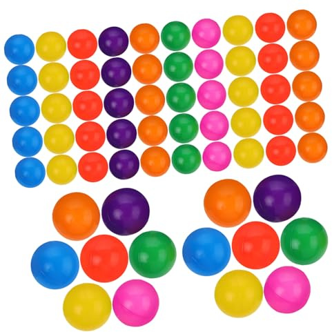 Milisten 50 Stück Bälle für Kunststoffspielbälle für Bällchenbad Spielzelt und Pool Crushfeste Sichere und Weiche Balls für Junge Mädchen und Kleinkinder