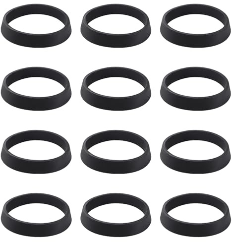 Lyeteung 12 Pièces 38x32x6 mm Conique Joint D'écoulement de lavabo, Rondelles en Silicone pour Plomberie, Joints pour Siphon, pour Tuyau D'évacuation de 1 1/4 Pouce Siphon Anti-Odeurs D'évier