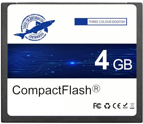 Dogfish Compact Flash Scheda di Memoria 4GB 133X, CF Card Tipo I per Fotocamera Digitale, DSLR e Fotografia Professionale