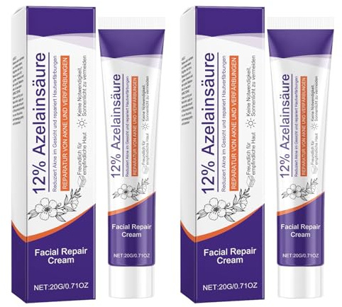 Azelainsäure Gesichtsserum, 12% 𝘼𝙯𝙚𝙡𝙖𝙞𝙘 Acid Serum, Gegen Rötungen, Anti Pickel, Pigmentierung Vermindern,Rosacea Gesichtspflege,Anti-Aging und Verbesserung der Haut (One Size, 2PCS)