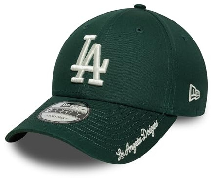 New Era Los Angeles Dodgers MLB Visera Script 9Forty Gorra Verde Oscuro