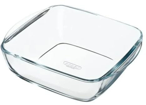 Air Fryer Rectangular Glass Dish 1.2L Heat-Resistant Borosilicate Glass, Oven & Microwave Safe, Perfect for Baking, Roasting & Reheating