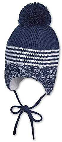 Sterntaler Baby - Jungen Strickmütze Mütze, Blau (Marine 300), 49