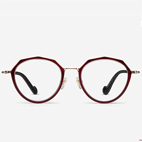 WFENG Smart Color Lesebrille Automatische Zoom Mode Hd Alten Augen Für Damen Dauerhaft/Weinrot / +3.0