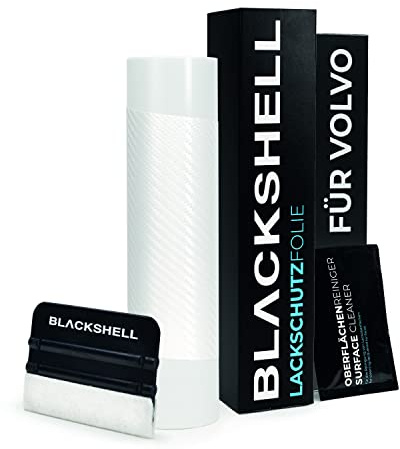 Blackshell® Ladekantenschutz Folie passend für Volvo V70 | Typ B | 2007-2016 Carbon weiß - passgenauer Stoßstangenschutz inkl. Set für Folierung