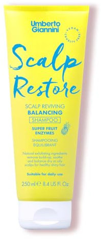 Umberto Giannni Scalp Restore Balancing Shampoo, Vegan & Cruelty Free Scalp Reviving Shampoo with Super Fruit Enzymes, 250ml