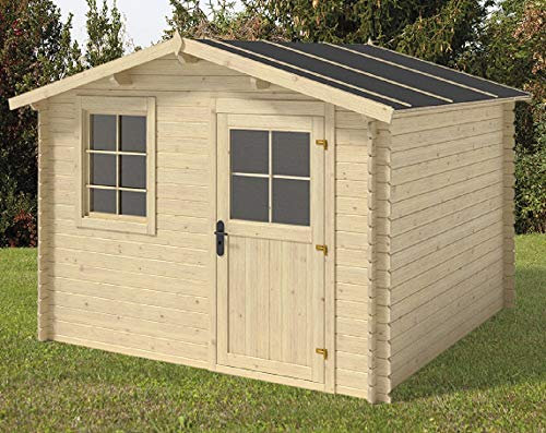 Losa Esterni da vivere Casetta MALAGA in Legno Nordico 300X250X235H Senza Pavimento Beige