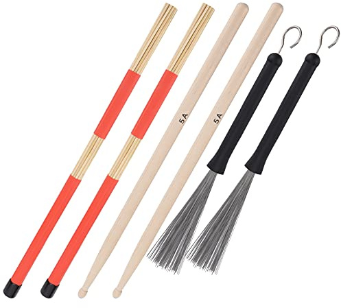 Palillos del Cepillo del Palillo del Tambor, Palillos del Tambor de Madera de Arce Fijados para la Música Clásica