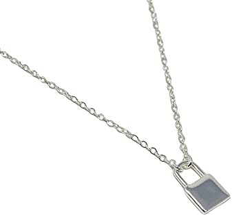 Strictly Gifts A Stunning Sterling Silver Plain Padlock Pendant on an Adjustable 40-45cm Necklace