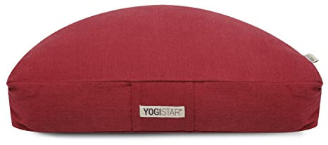 Yogistar Meditationskissen - Halbmond 41 x 22 x 12 cm, Bordeaux Melange