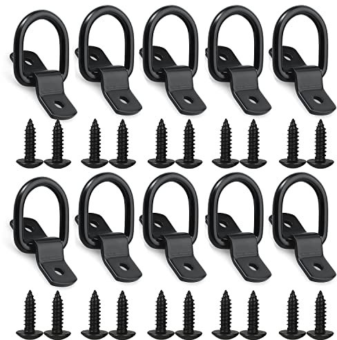 ZHOFONET Anello a D, 10 pezzi, anello di ancoraggio, anello di montaggio, anelli a D, ancoraggi ad alte prestazioni, per camion, rimorchi, pickup, camion, camper per per stringere 2400 lb di carico