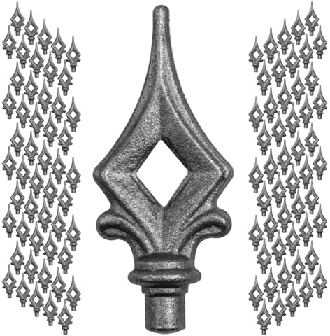 shivler Zaunspitzen Metallspitze Zierspitzen Zaundekoration Zierelement verschiedene Muster (100x45mm - 13.064.02/100 Stück)