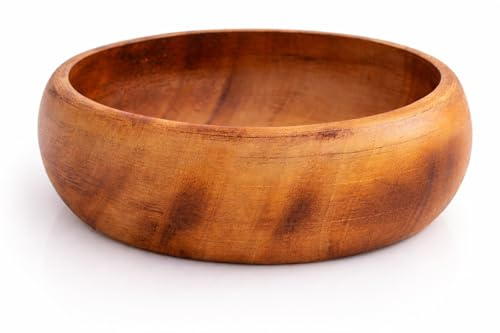Handmade Wooden Snack Serving & Key Bowl, Decorative Countertop, 6 x 2 Inch | Perfect for chips, nuts, candy, cookies, dried fruit, coins & everyday accessories, durable, easy-clean, coffee table décor