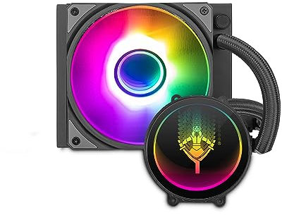Yeyian Système de Refroidissement Liquide ARGB pour Processeur Intel AMD PC Gaming pour Ordinateur Jeu AIO Watercooling Silencieux | 1 ventilateurs RVB 120 mm | 2000 tr/min | (Nouveau 2024)