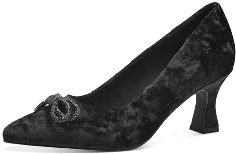 Marco Tozzi Zapatos de Corte para Mujer 2-22405-43 Pump, Terciopelo Negro., 6 UK
