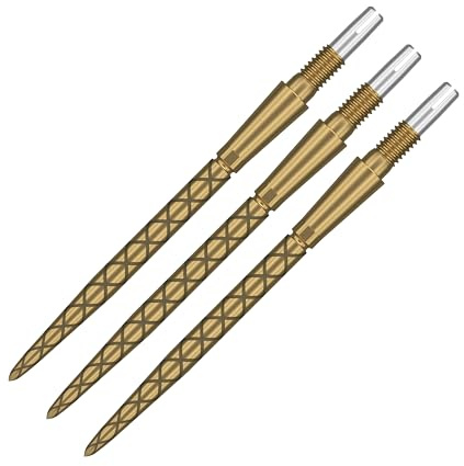 Target Darts Swiss Point Storm Diamond Dart-punkter (3-pack set med tips) 35 mm guld SP – ändra pilpunkt, professionella darttillbehör